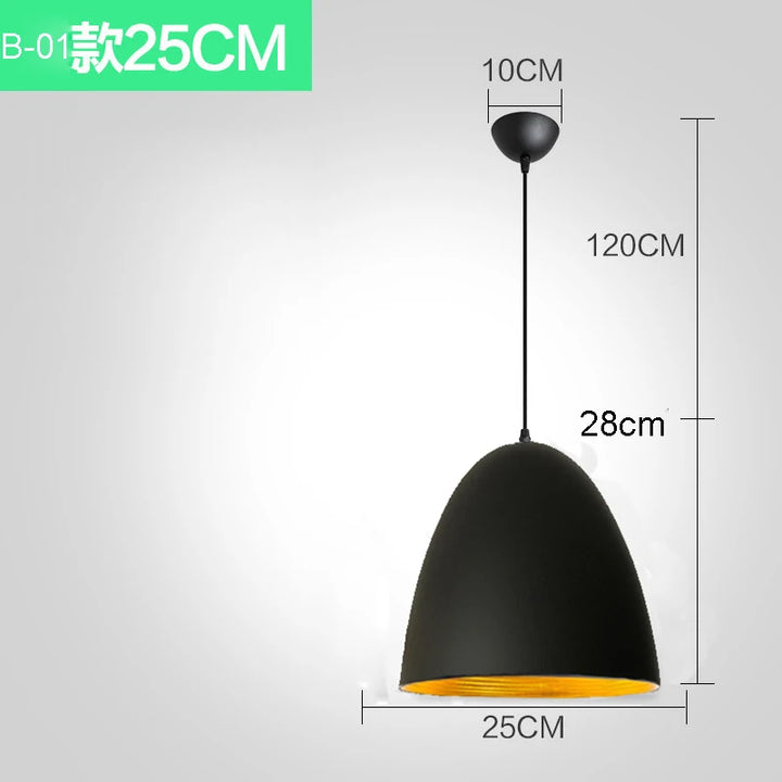 GEW Nordic Retro Industrial Black Ceiling Pendant Lamp E27 Restaurant Dining Table Bar Decorative Pendant Lighting Fixture
