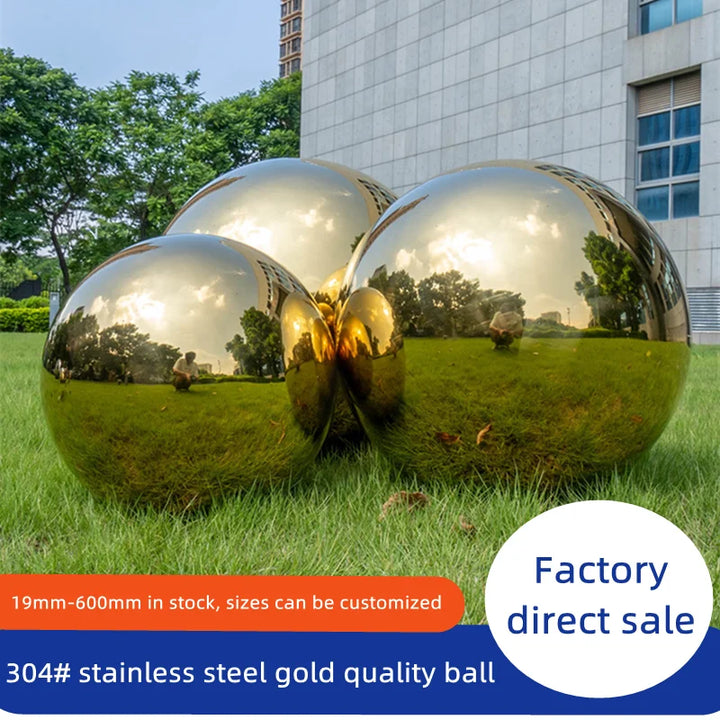 Stainless steel garden gold decorative hollow ball D63mm-550mm seamless boutique ball hanging ornaments ball