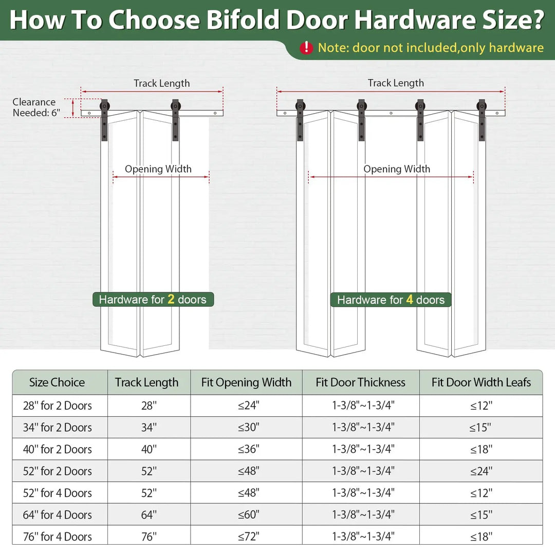 Hardware Kit Folding Barn Sliding Door