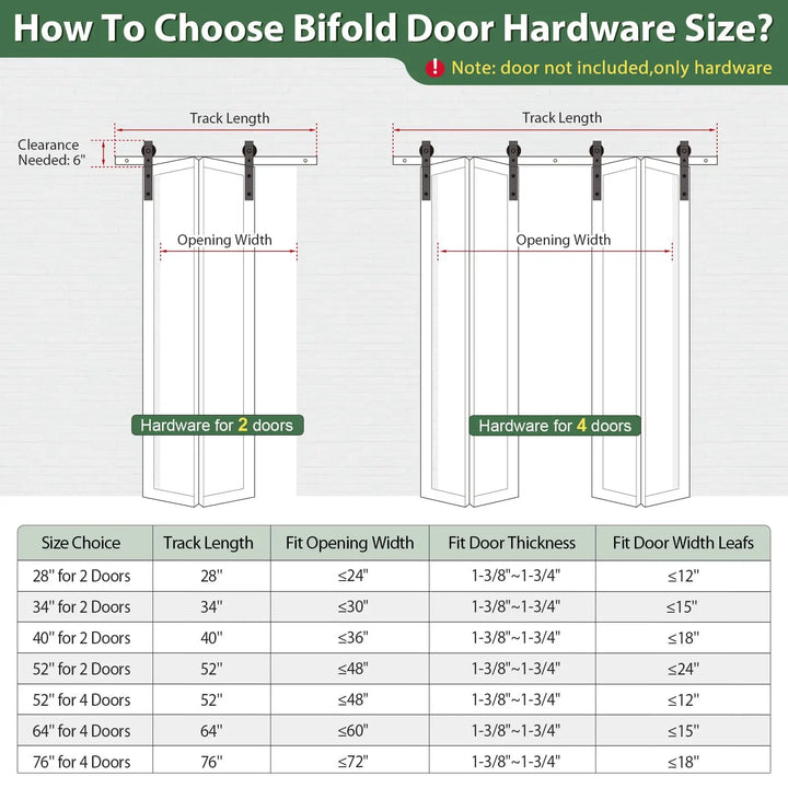 Hardware Kit Folding Barn Sliding Door