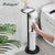 Floor Standing Toilet Paper Holder Stainless Steel Black Roll Paper Dispenser With Shelf Storage Bathroom Organization WB8236