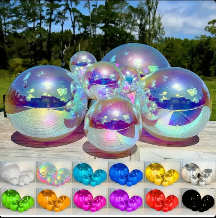 Giant event decoration PVC ball mirror balloon, inflatable reflective ball, shiny inflatable mirror ball