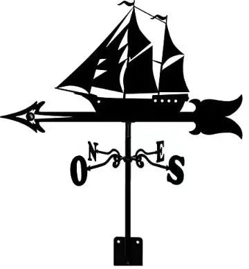 Metal Weathervane,Witch Iron Weather Vane,Sea Rover Wind Direction Indicator,Garden Outdoor Roof Decoration,