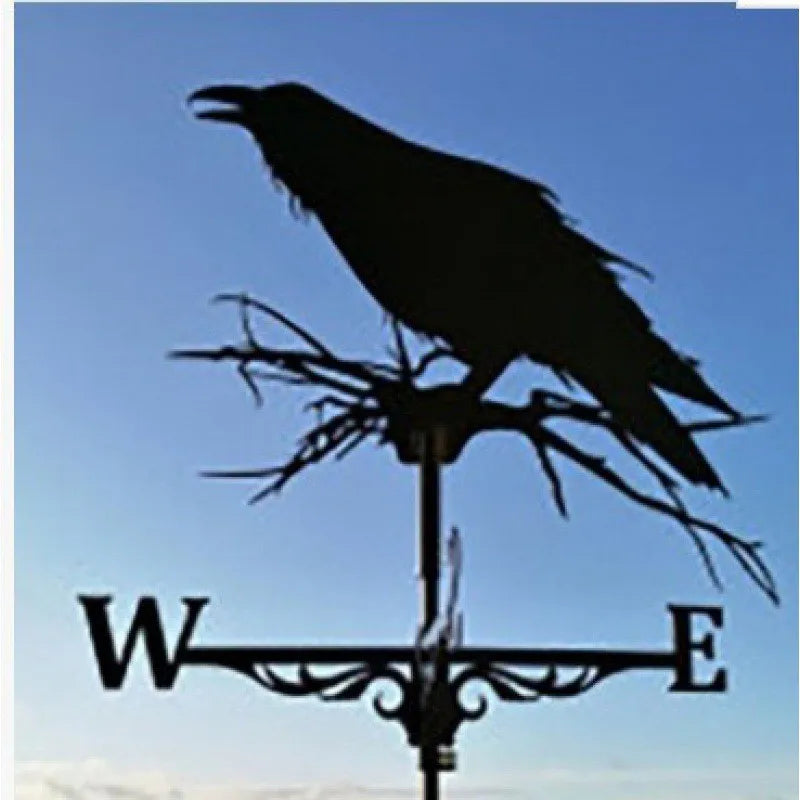 Metal Weathervane,Witch Iron Weather Vane,Sea Rover Wind Direction Indicator,Garden Outdoor Roof Decoration,