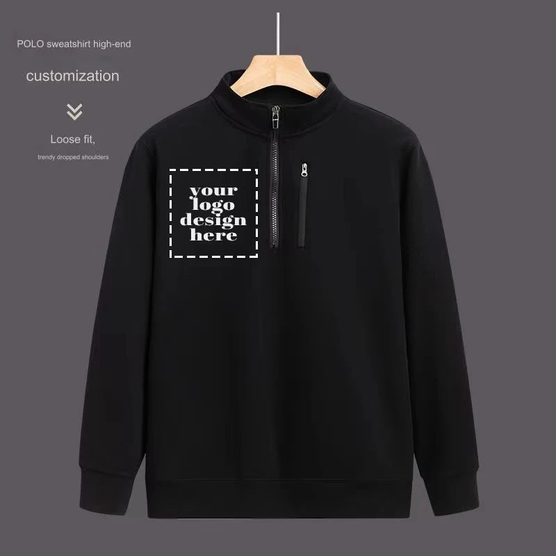 customized LOGO New Men's Sweatshirt Arm Zipper Men's Pocket Zipper Long Sleeve Casual Sports Shirt LS-GT2519