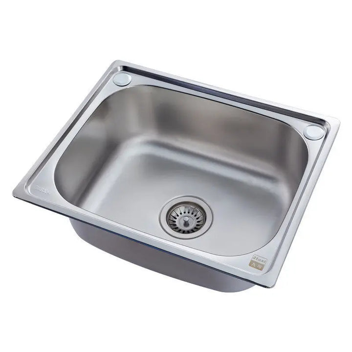 Stainless Steel 304 Food Grade Thickened Single Sink Vegetable Washing Basin Dishwashing Basin Integrated Molding Set
