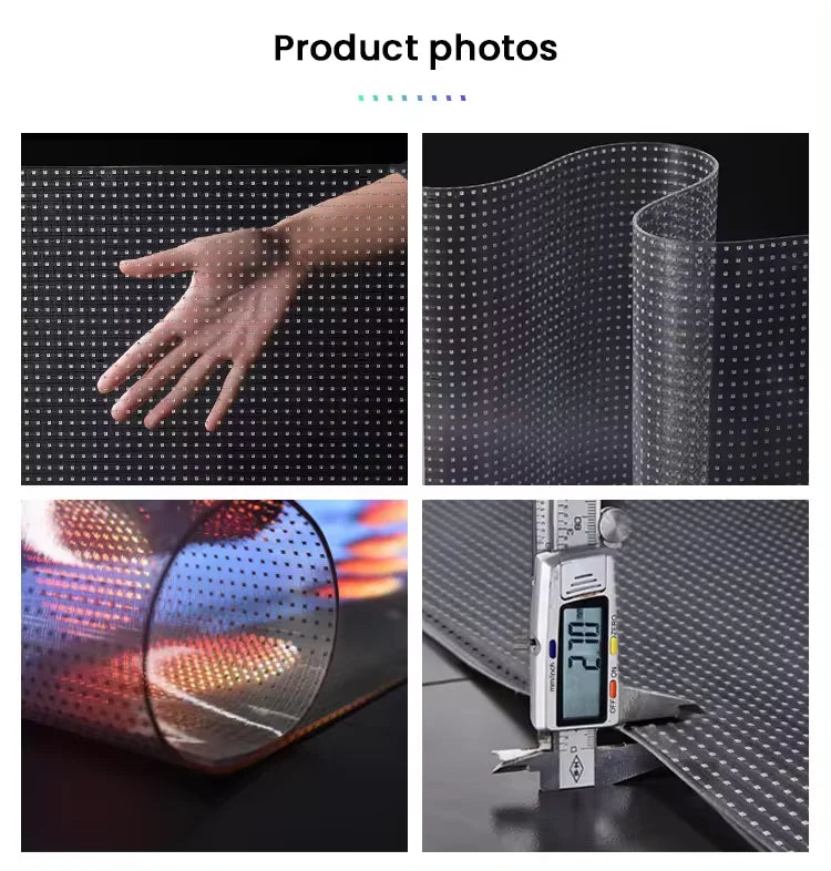 Flexible LED Screen Transparent Film Screen LED Advertising Display Transparent LED Video Wall