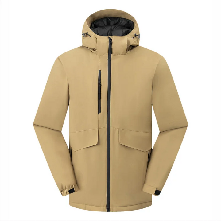 Winter Jacket Custom Logo Thick Velvet Warm Coat Men Women Windproof Hooded Outdoor Casual Mountaineering Overcoat ELIKE