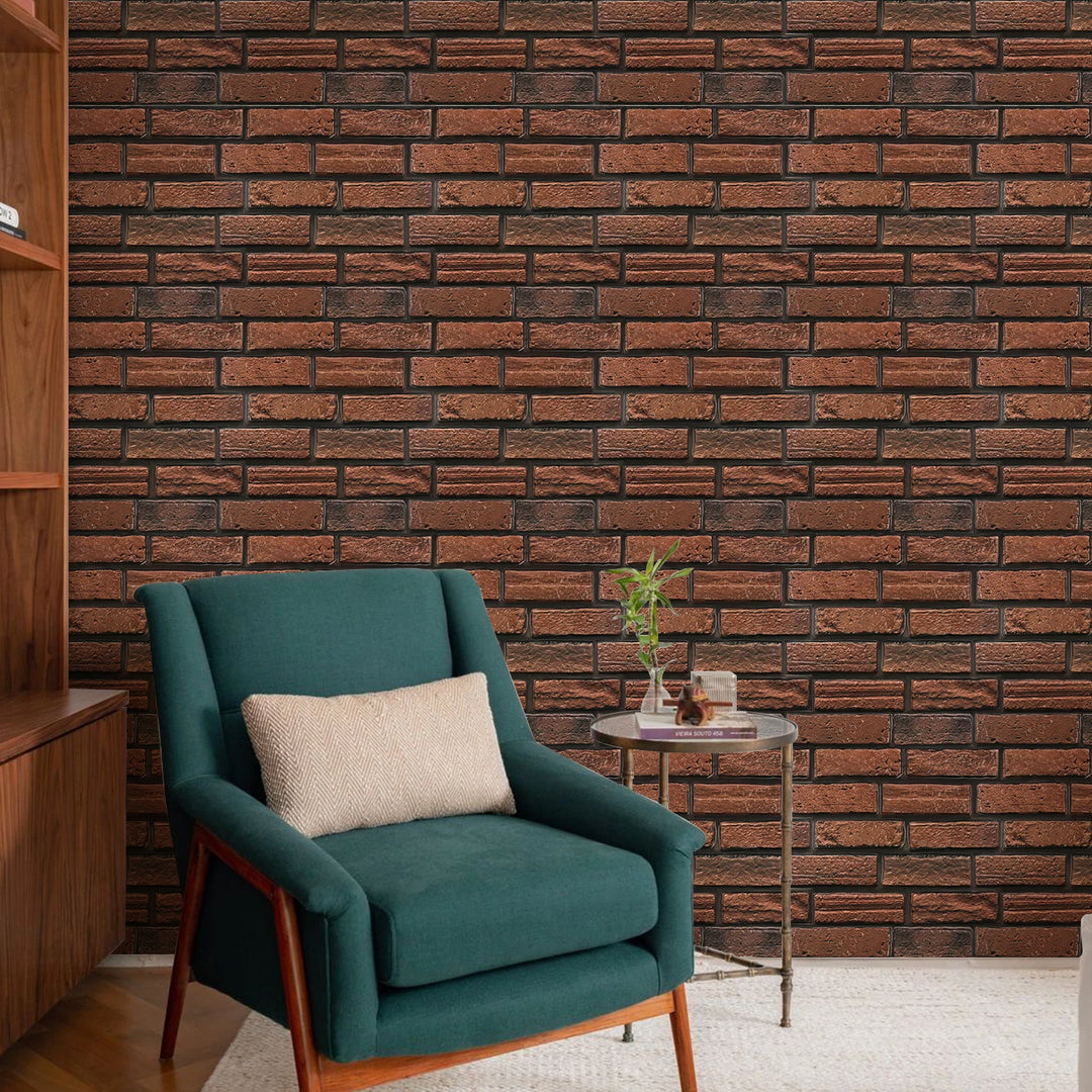 10/20Pcs 3D Faux Brick Peel and Stick PVC Wall Stickers, Waterproof Easy to Install Wall Panels, Interior Wall Decoration