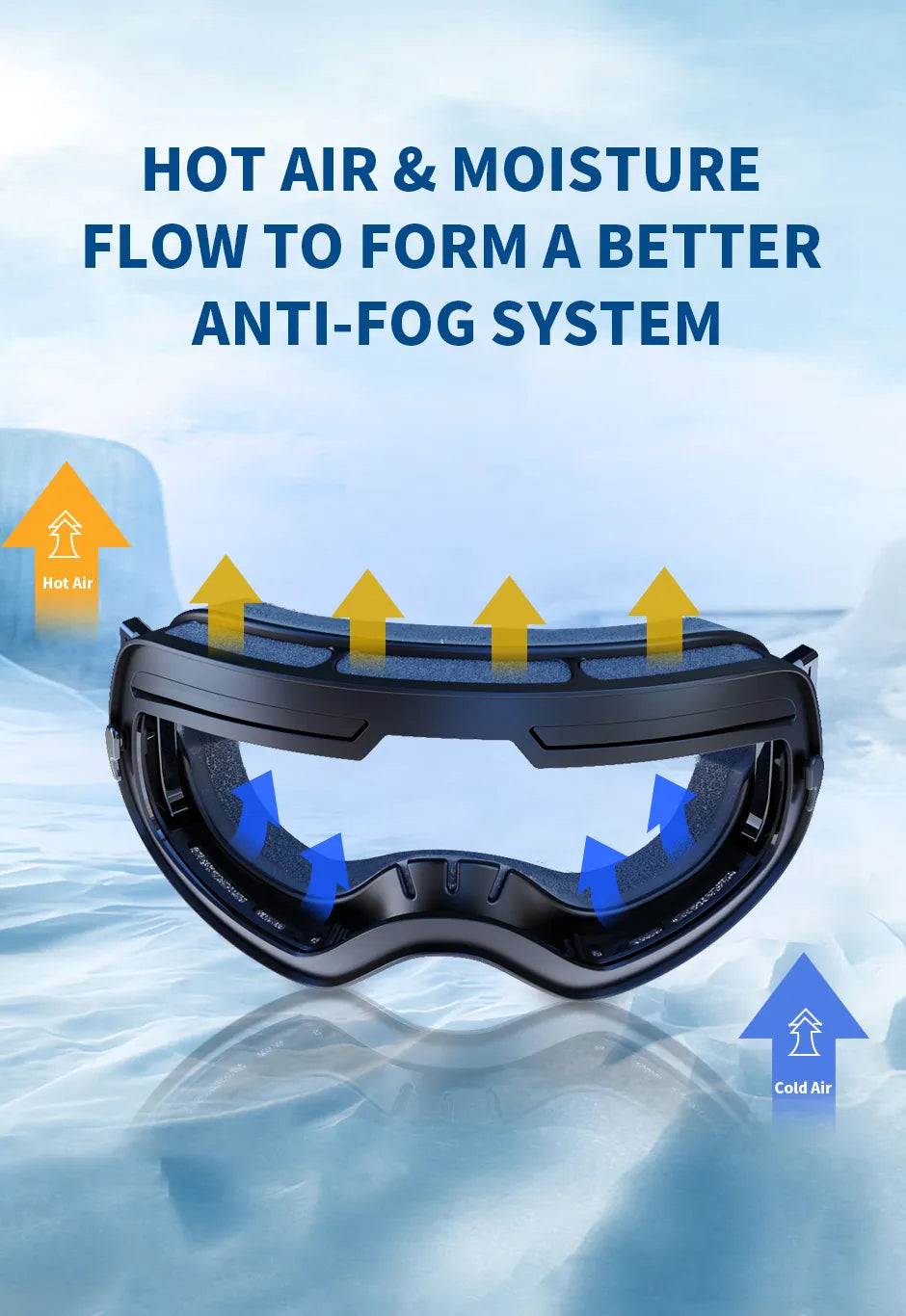 Ski Goggles Pro 100% UV400 Protection Anti Fog Interchangeable Lens Skiing Glasses Snowboard Snow Goggles for Men Women Natfire