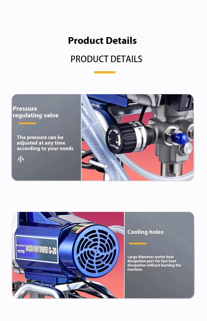G-20 High Pressure Airless Spray Machine Paint Latex Paint 750W Profession Spray Gun Spray Tool Industrial Wall Painting Sprayer
