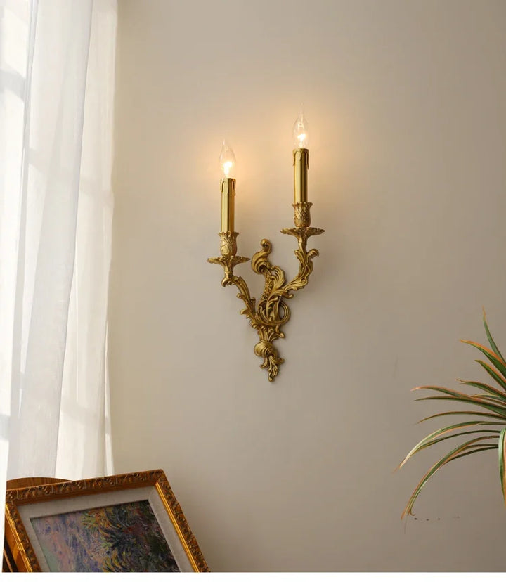 Nordic Copper Wall Lamps Living Dining Room Bedroom Bedsides Lights Corridor Retro Loft Villa Home Decor