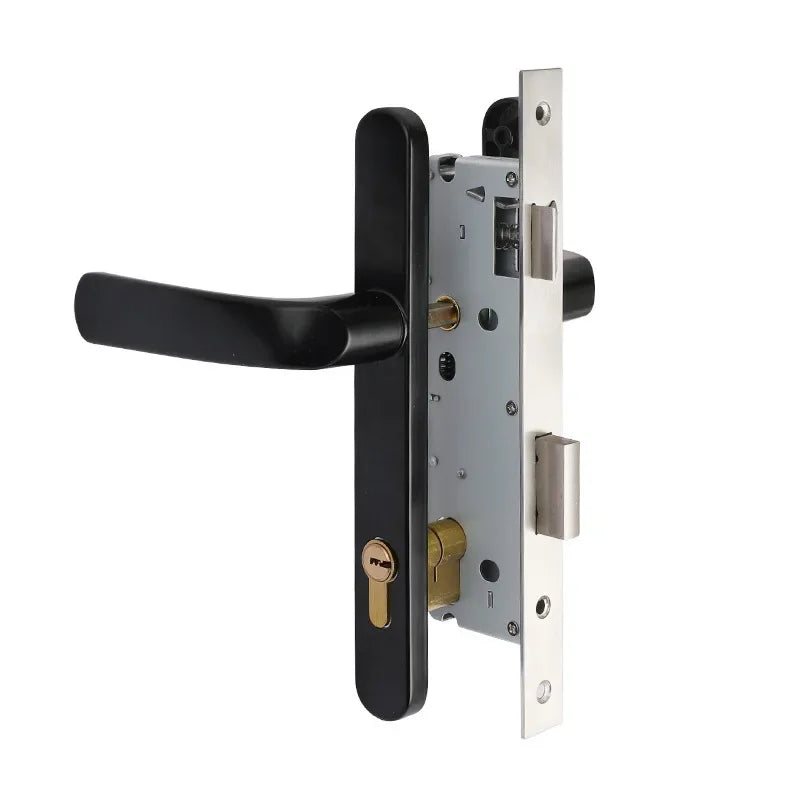 Broken Bridge Aluminum Alloy Door Lock, Swing Door, Plug-in Multi-point Handle Lock