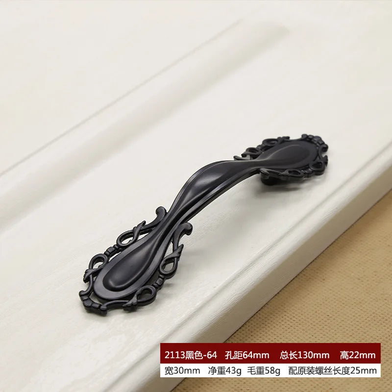 American Style Piano Black Hardware Cabinet Knob Handle European Style Garden Cabinet handle  Cabinet Knob Door Pull