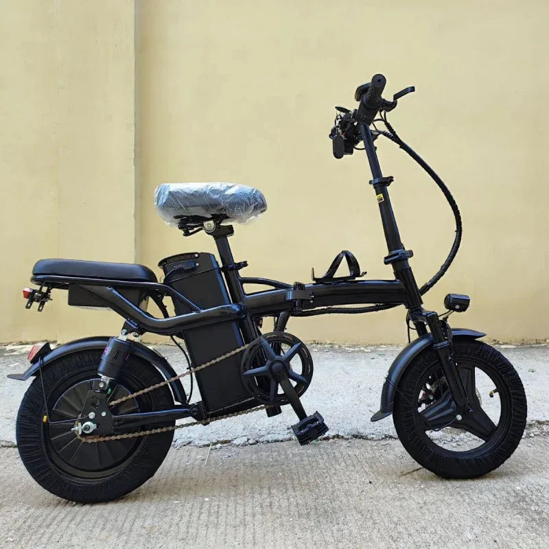 400W power electric bicycle, 14-inch foldable urban fashionable transportation E-Bike, 48V 30AH super large capacity battery