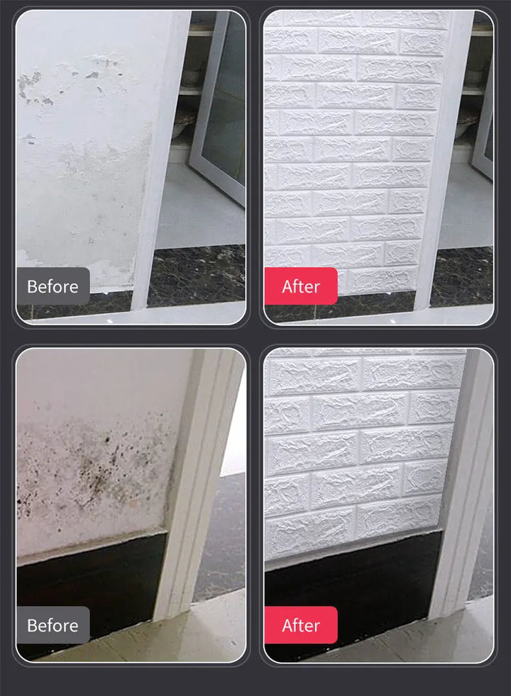 10Pcs Self-Adhesive 3D Wall Sticker DIY Brick Stickers Home Kids Room Kitchen Ceiling Decor No Odor No Pollution Wallpaper 70X77