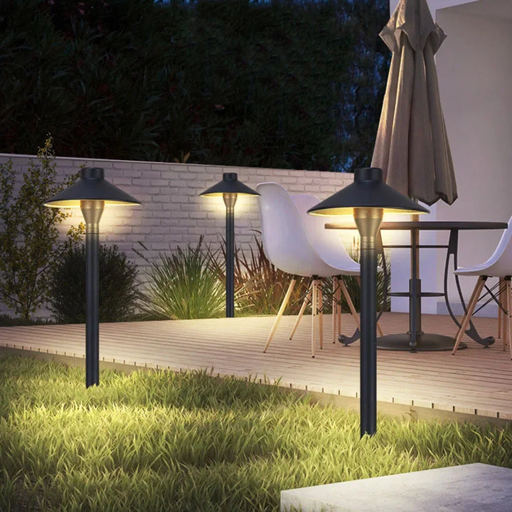 Waterproof Mushroom LED Lawn Light Outdoor Landscape Pathway Post Lamps With insert Aluminum Villa Pole Pillar Lamps