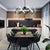 Modern Black Gold Dimming Pendant Light Nordic Creative LED Ceiling Chandeliers