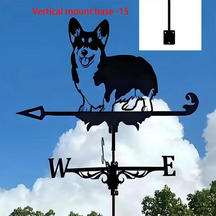 Weather Vane Metal Weathervanes Wind Direction Indicators, Metal Wind Vanes Signs for Roof Mount, Farmhouse Courtyard Decoration