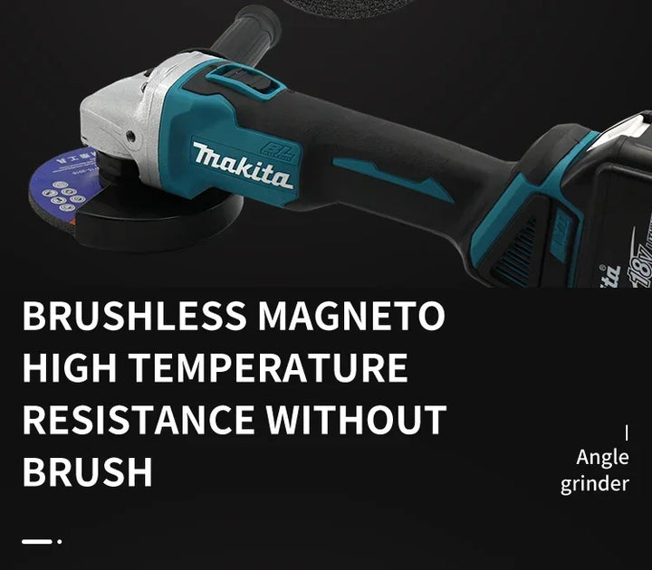 Makita DGA404 18V Brushless Electric Angle Grinder 125mm Cordless Grinder Metal Wood Grinding Polishing Cutting Power Tool