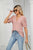 Womens Summer Tops V Neck Ruffle Sleeve Blouses Short Sleeve Casual Tops T-Shirts For Women