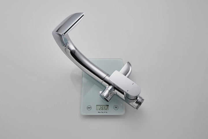 Floor Stand Waterfall Bathtub Faucet Solid Brass Bathroom Bathtub Water Mixer with Hand Shower in Brushed Rose Gold, Black, Gold