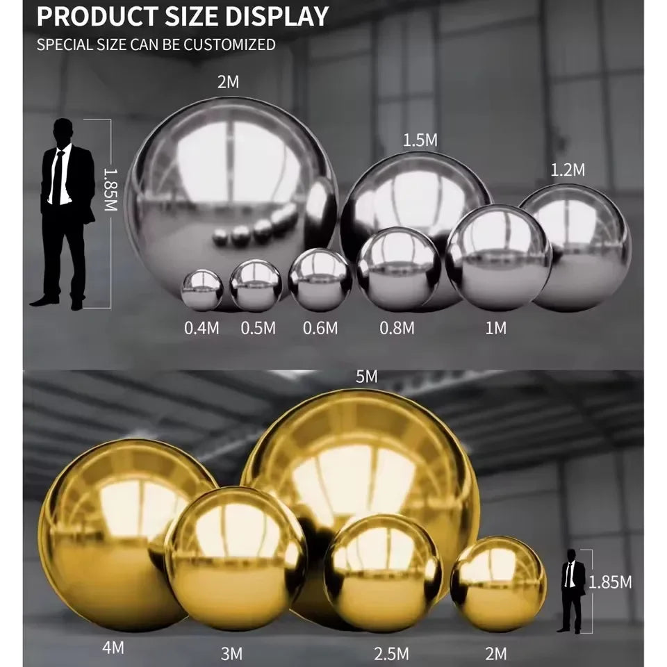 Giant event decoration PVC ball mirror balloon, inflatable reflective ball, shiny inflatable mirror ball