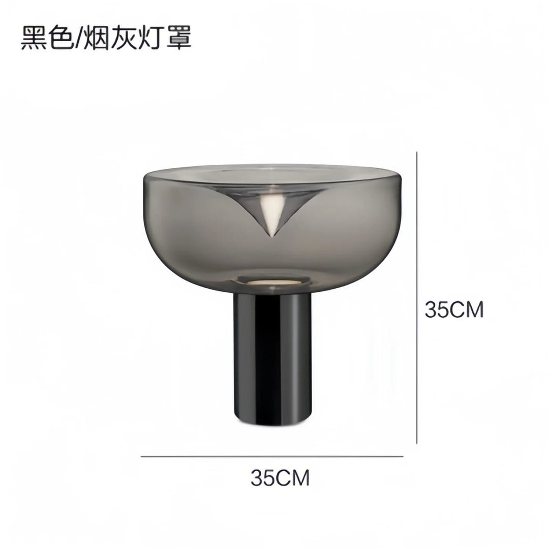 Nordic postmodern creative glass living room table lamp model room bedroom bedside lamp simple light luxury gold decorative lamp