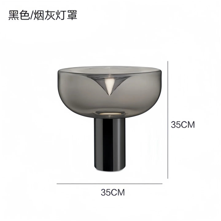 Nordic postmodern creative glass living room table lamp model room bedroom bedside lamp simple light luxury gold decorative lamp