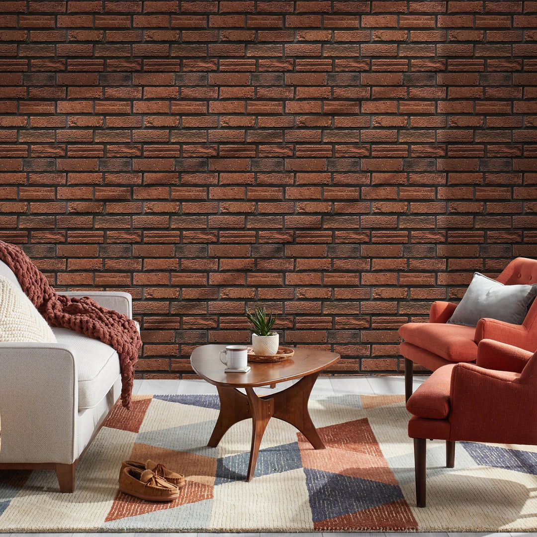 10/20Pcs 3D Faux Brick Peel and Stick PVC Wall Stickers, Waterproof Easy to Install Wall Panels, Interior Wall Decoration