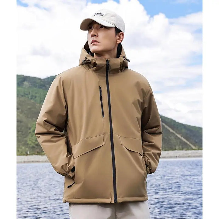 customized logo Spring Autumn Brand Men's Windproof Zipper Jacket Casual High Quality Hooded Baseball Jacket Outdoor C2366