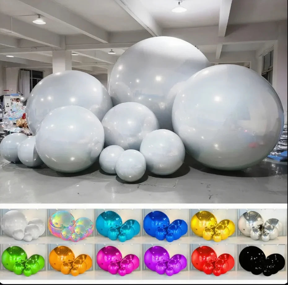 Giant event decoration PVC ball mirror balloon, inflatable reflective ball, shiny inflatable mirror ball