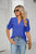 Womens Summer Tops V Neck Ruffle Sleeve Blouses Short Sleeve Casual Tops T-Shirts For Women