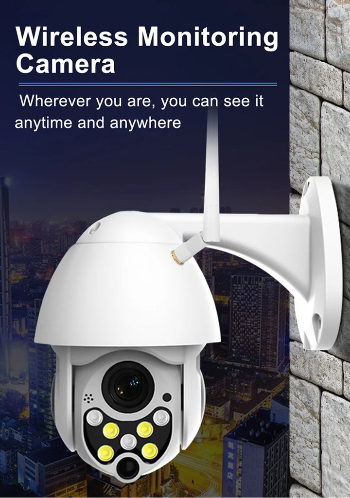 YCC365 Plus WIFI Camera Wireless Outdoor IP Security Protection Two Way Audio 1080P PTZ Tilt Speed Dome Surveillance CCTV Camera