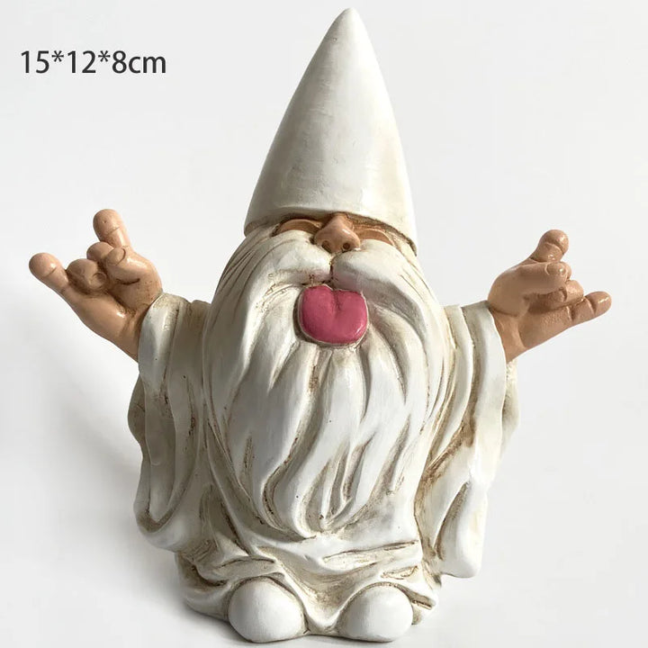 1 piece of Christmas decoration, home garden decoration, dwarf figurine, resin crafts, white bearded old man, Christmas gift