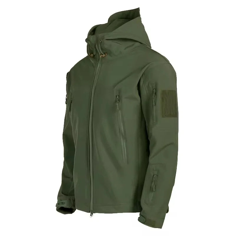 Shark Skin Soft Shell Jackets Men  Windproof Waterproof Jacket Hooded Bomber Coats