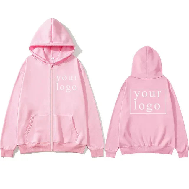 Your Own Design Brand Logo/Picture Personalized Custom Anywhere Men Women DIY Zipper cardigan hoodie