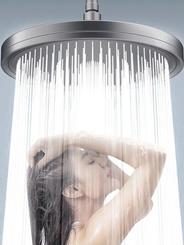 New 6 Modes Big Panel Large Flow Supercharge Rainfall Shower Head High Pressure Top Rain Shower