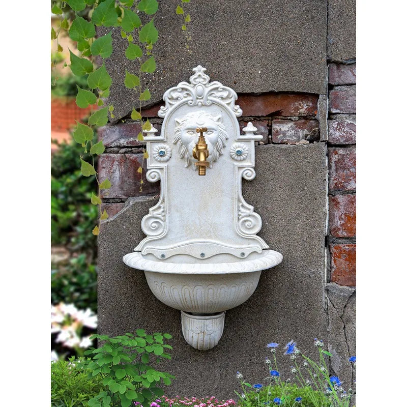 European high-grade cast iron sink garden courtyard washbasin wash basin courtyard pool decorative wall decoration