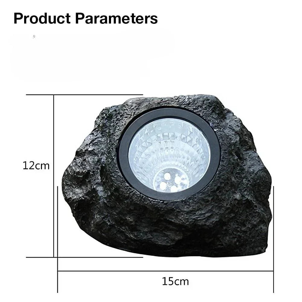 New Solar Outdoor Decorative Atmosphere Stone Light Artificial Stone LED Waterproof Light Suitable for Garden Landscape Road