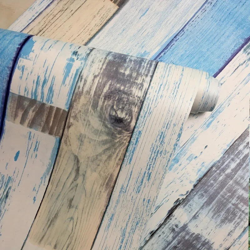 Wood Grain Self Adhesive Wallpaper Decorative Wall Stickers Waterproof Removable Wallpaper for Furniture Stove Cabinet Decor