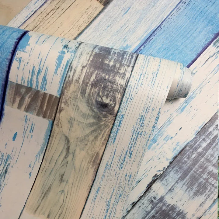 Wood Grain Self Adhesive Wallpaper Decorative Wall Stickers Waterproof Removable Wallpaper for Furniture Stove Cabinet Decor