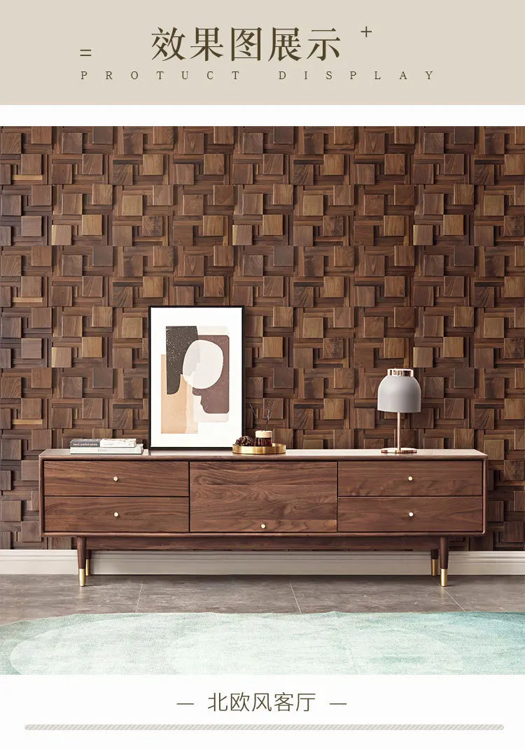 North America imported black walnut log solid wood large square mosaic