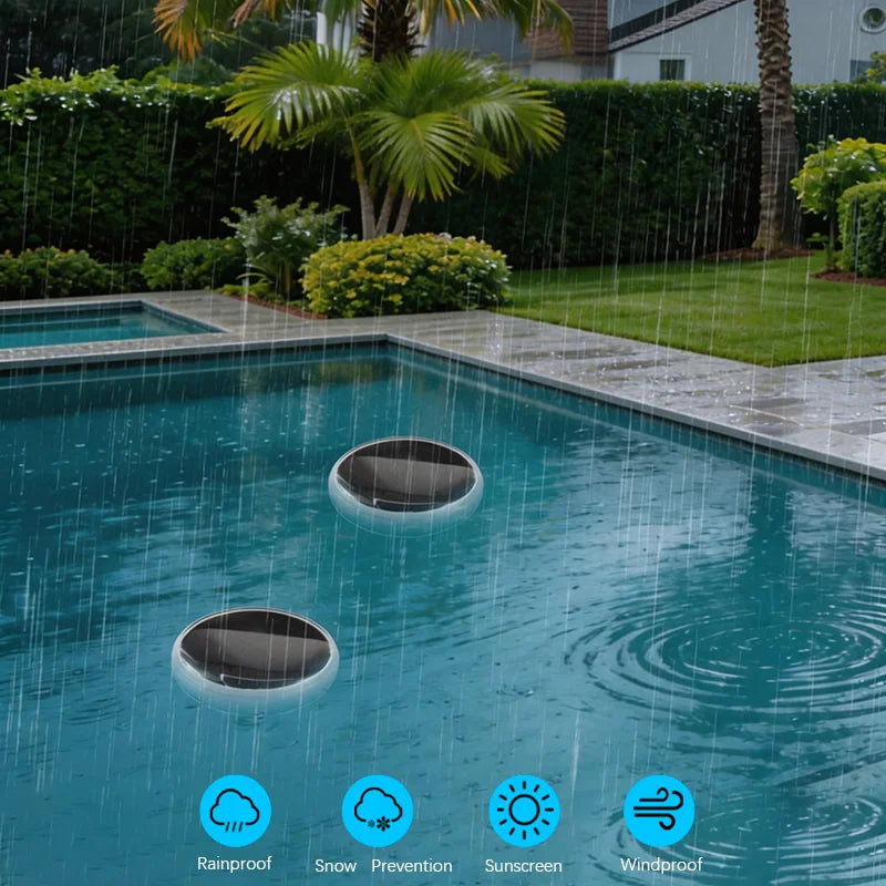 Solar Floating Pool Light Intelligent Auto On&Off 6Color Changing Modes Holiday & Celebration Light Settings Enhances Cozy