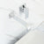 Matt Black & Chrome Brass Wall Mounted Basin Water Mixer Bathroom Quality Brass Single Handle Faucet Black Hot and Cold Tapware