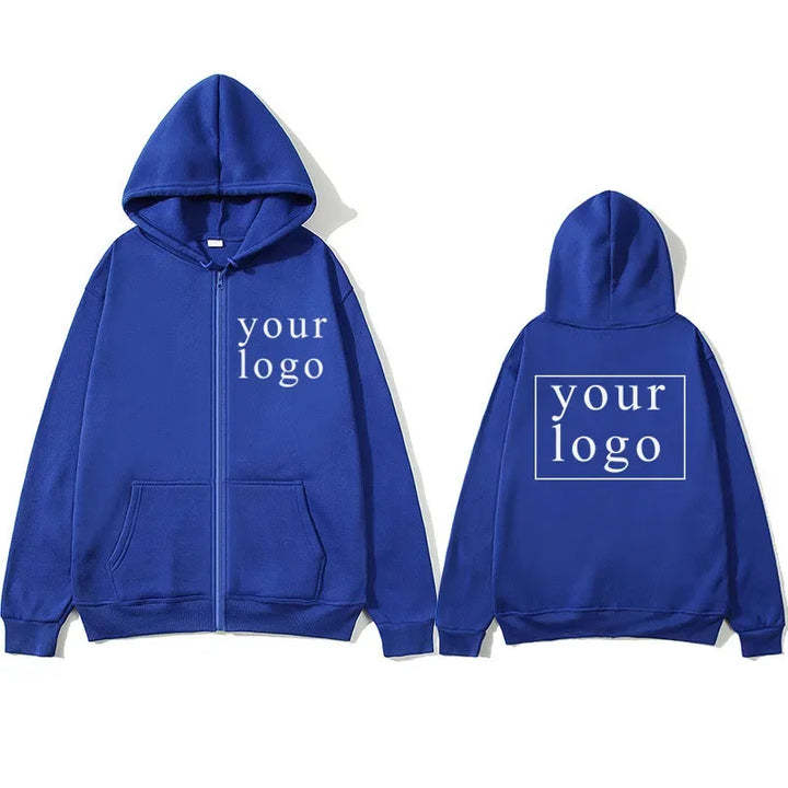 Your Own Design Brand Logo/Picture Personalized Custom Anywhere Men Women DIY Zipper cardigan hoodie
