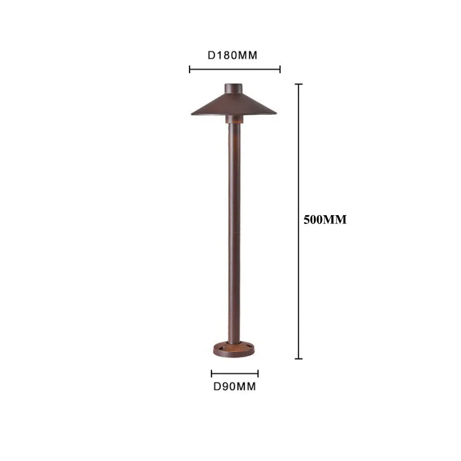 Waterproof Mushroom LED Lawn Light Outdoor Landscape Pathway Post Lamps With insert Aluminum Villa Pole Pillar Lamps