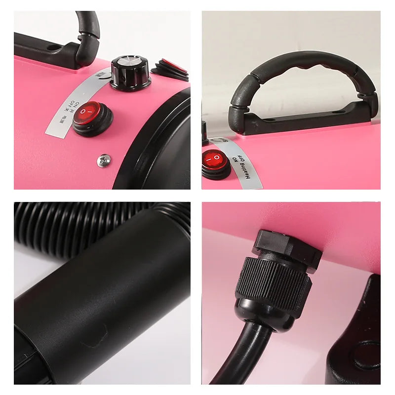 2800W Pet Grooming Dryer Adjustable Speed Temperature Control Dog Blow Dryer Quick drying high power Pet Cat Dog Bath Hair Dryer