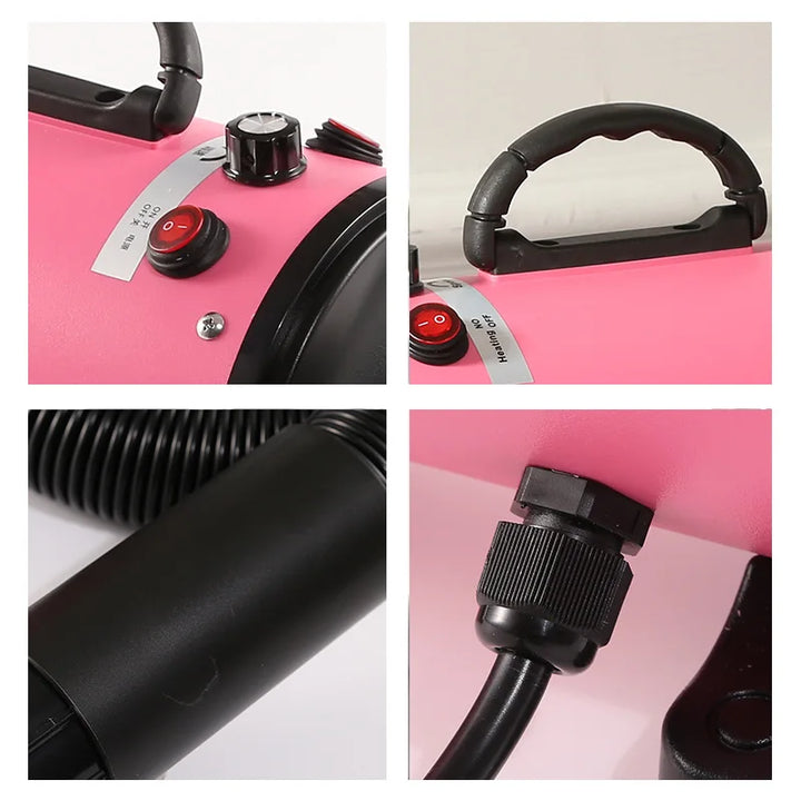 2800W Pet Grooming Dryer Adjustable Speed Temperature Control Dog Blow Dryer Quick drying high power Pet Cat Dog Bath Hair Dryer