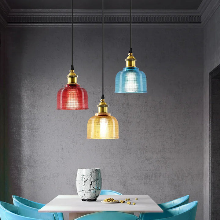Stained glass Pendant Lights E27 holder Vintage Classic hanging lamp for Dining Room Bedroom Bedside Bar Cafe Luminaire Decor